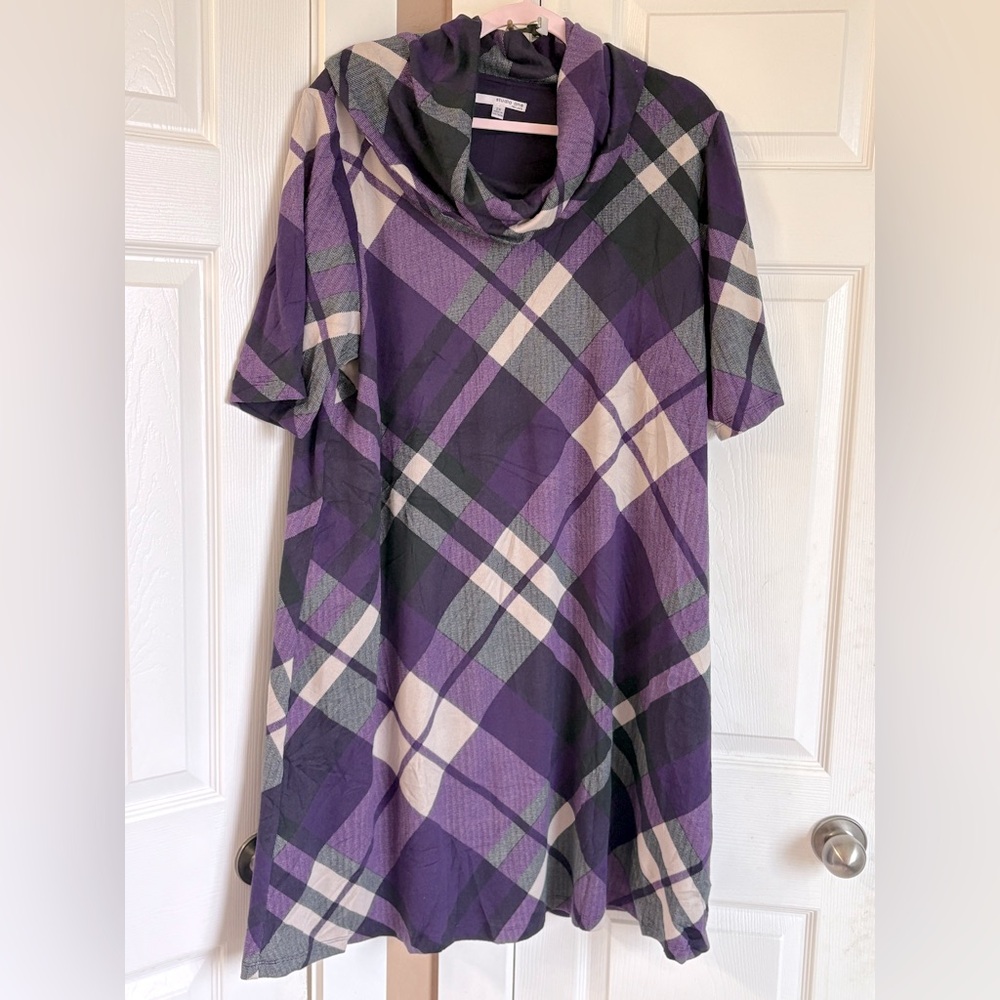 Purple/Black/Tan Dress